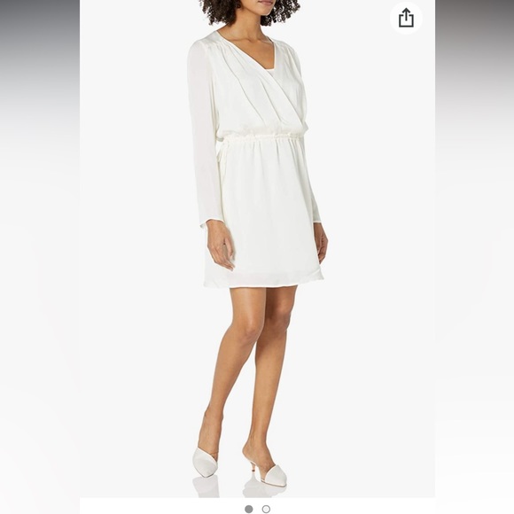 BCBGMaxAzria Dresses & Skirts - BCBGMaxazria NWT Tie Waist Dress in Gardenia